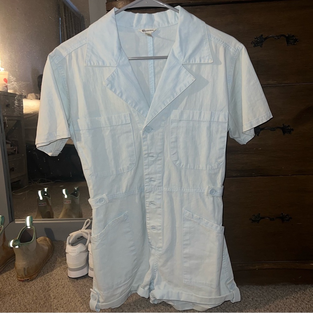 light blue romper
